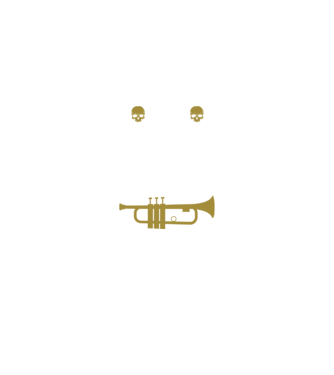 I play heavy metal trumpet model negru pe tricou