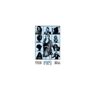 Taylor Swift ERAS blue model negru pe tricou