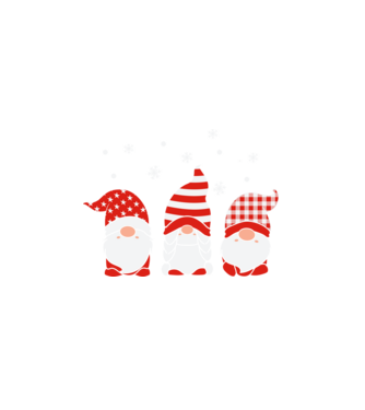 Xmas gnomes model alb pe tricou