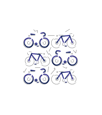 Bikes model alb pe tricou