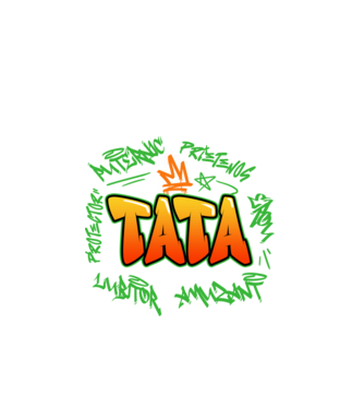 Graffiti tata model negru pe tricou