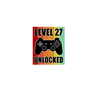 level 27 unlocked retro gamer model alb pe tricou
