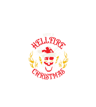 Hellfire Christmas model negru pe tricou