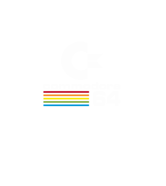 Commodore 64 logo on black model turcoaz pe tricou