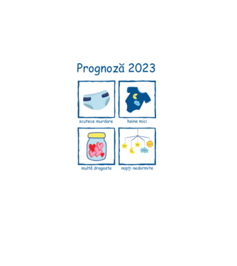 Prognoză 2023 model alb pe tricou
