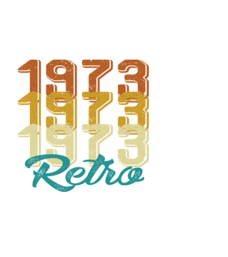 Retro 1973 model negru pe tricou