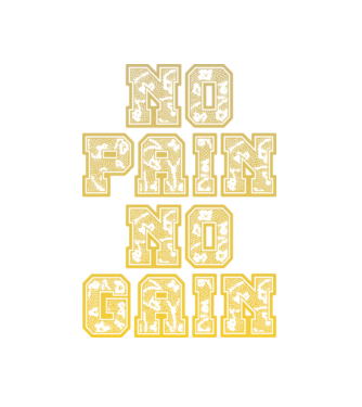 No Pain No Gain model alb pe tricou