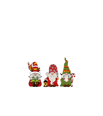 Xmas gnomes 2 model negru pe tricou