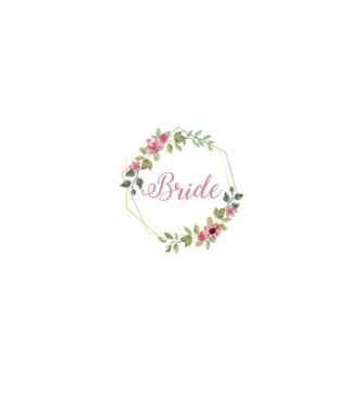 BRIDE pink floral model alb/roșu pe tricou
