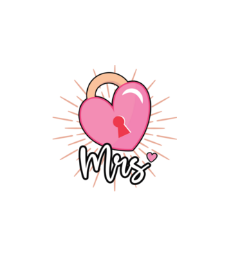 Mrs key to the heart model alb pe tricou