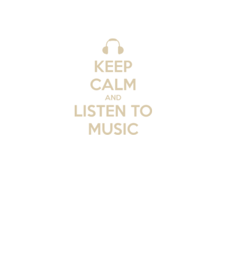 keep calm and listen to music model negru pe tricou
