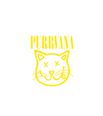 PURRVANA model negru pe tricou