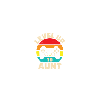 Level Up Aunt model negru pe tricou