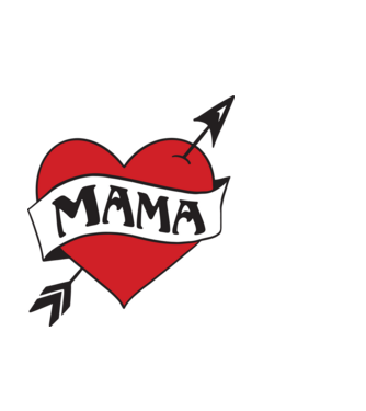 mama model alb pe tricou