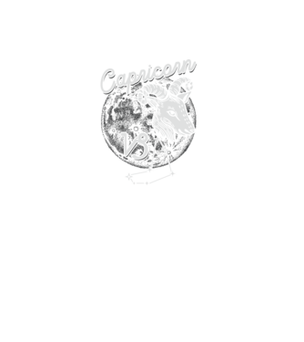 Zodiac femeie CAPRICORN retro model negru pe tricou
