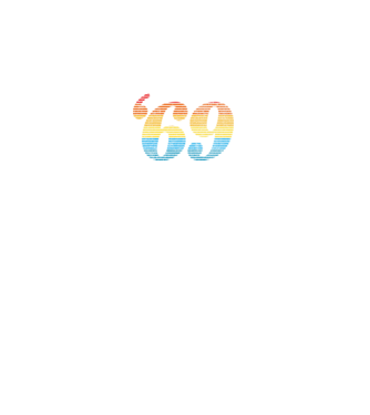 Retro Birthday 1969 model negru pe tricou