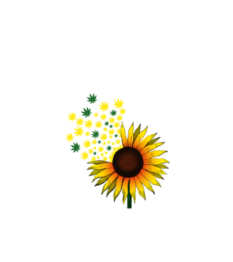 Sunflower Weed model alb pe tricou