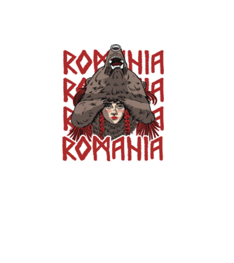 Dansul Ursului romania model negru pe tricou