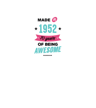 MADE in 1952 model alb pe tricou