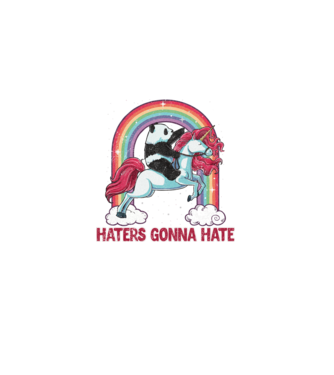 HATERS GONNA HATE model alb pe tricou