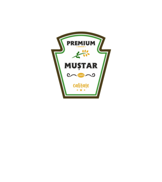 muștar premium - calitate model gri pe tricou