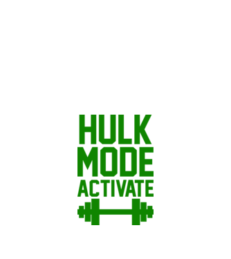 Hulk mode model alb pe tricou