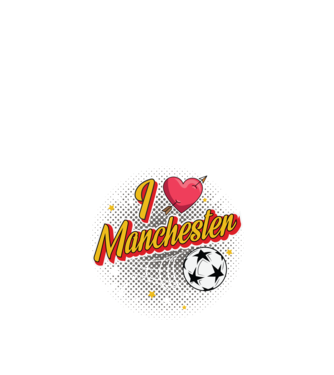 Popart Manchester model negru pe tricou