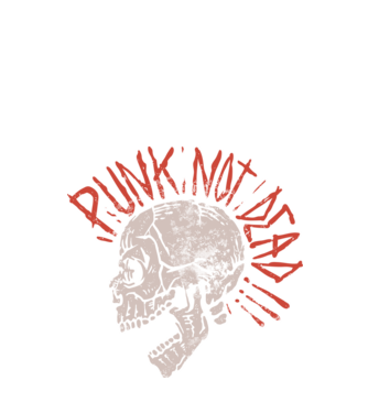 Punk Not Dead model negru pe tricou