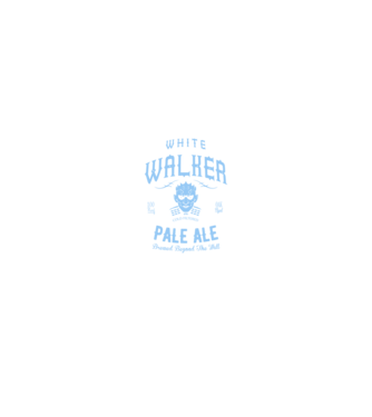 White Walker Pale Ale model negru pe tricou