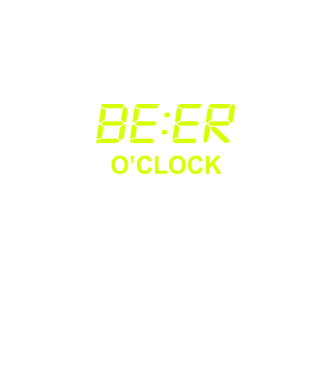 'Beer o'' clock' model negru pe tricou