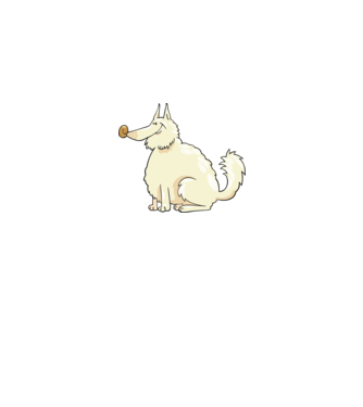 Dog silhouette model turcoaz pe tricou
