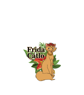FridaCatlo model negru pe tricou