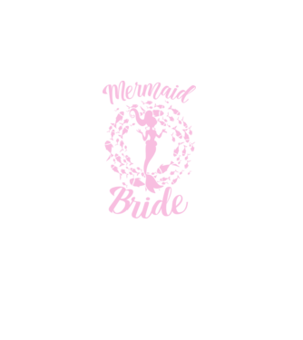Mermaid Bride model negru pe tricou