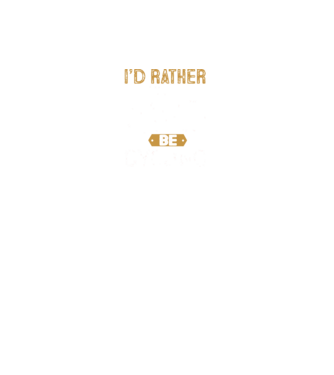 I'd rather be cycling model negru pe tricou