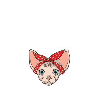 sphynx mom model negru pe tricou