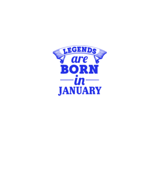 Legends are born in January model alb pe tricou