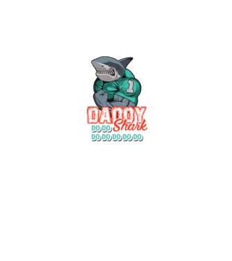 Daddy Shark do do do do model alb pe tricou