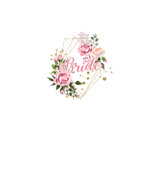 BRIDE roses floral model alb pe tricou