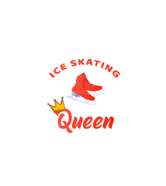 Ice skatin Queen model negru pe tricou