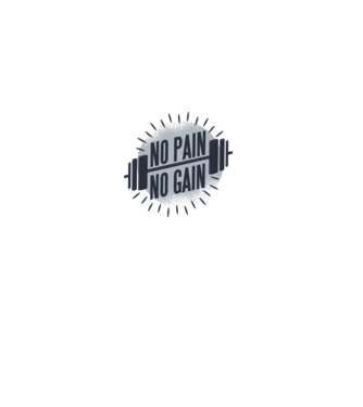 No pain no gain round model negru pe tricou
