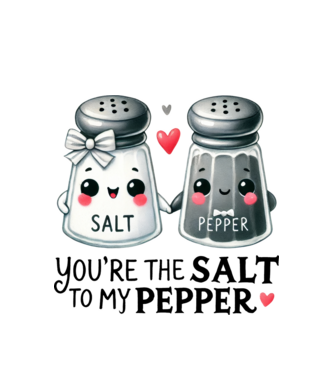 Salt to my Pepper model alb pe tricou