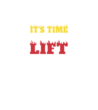 Time to lift model negru pe tricou