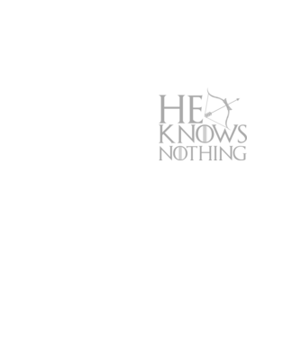 Cuplu He knows nothing model galben neon pe tricou