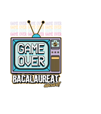 Absolvire retro bacalaureat model negru pe tricou