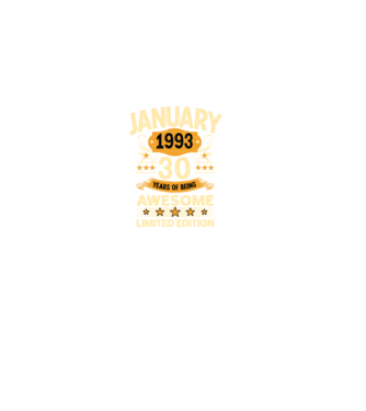 January 1993 30 years of being limited edition model negru pe tricou
