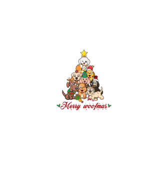 Merry woofmas model albastru jeanși pe tricou