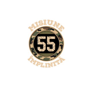 Misiune împlinită 55 model negru pe tricou
