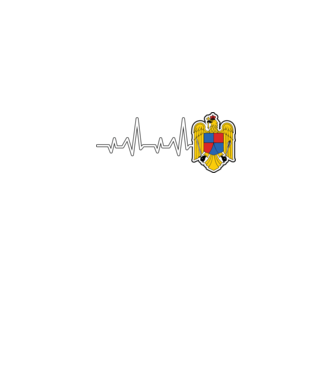 ROMANIA heartbeat model  pe tricou
