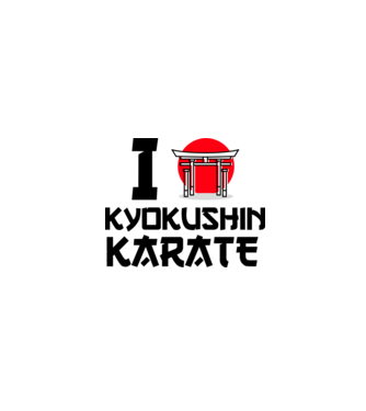 I love Kyokushin Karate model gri pe tricou