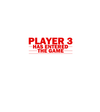 Player 3 entered the game model alb pe tricou